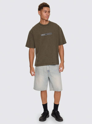 THRILLS Paradise Built Oversize Box Crop Tee - Olive Night