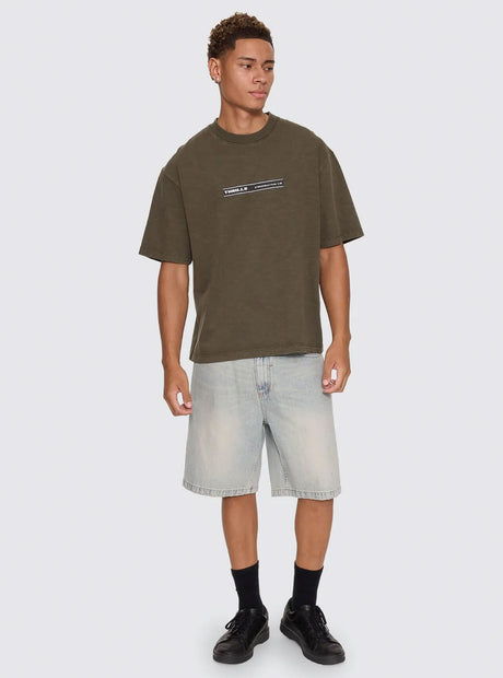 THRILLS Paradise Built Oversize Box Crop Tee - Olive Night