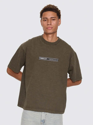 THRILLS Paradise Built Oversize Box Crop Tee - Olive Night