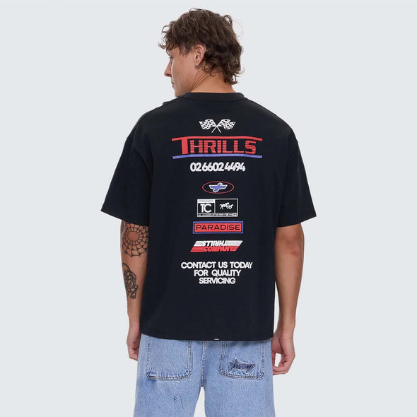 THRILLS Rapid Fire Box Fit Oversize Tee - Washed Black