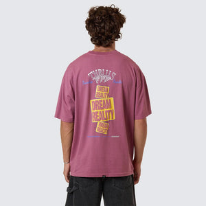 THRILLS Reality Dreams Box Fit Oversize Tee - Delta Berry