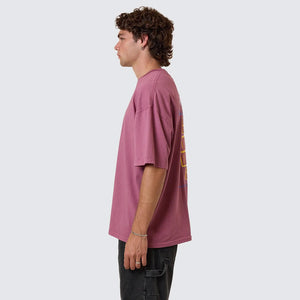 THRILLS Reality Dreams Box Fit Oversize Tee - Delta Berry