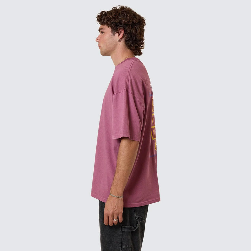 THRILLS Reality Dreams Box Fit Oversize Tee - Delta Berry