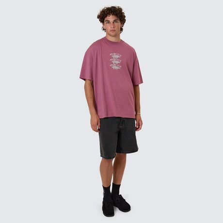 THRILLS Reality Dreams Box Fit Oversize Tee - Delta Berry