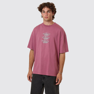 THRILLS Reality Dreams Box Fit Oversize Tee - Delta Berry