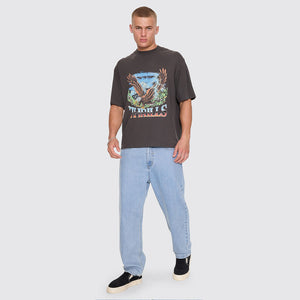 THRILLS Seen & Heard Oversize Box Crop Tee - Dark Merch Black