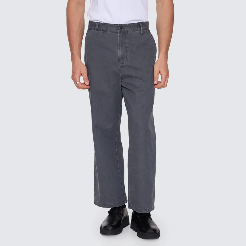 THRILLS Stagger Big Slacker Cropped Pant - Dark Charcoal