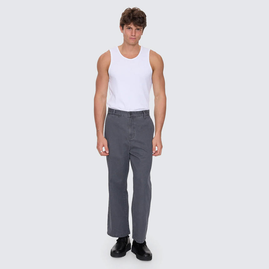 THRILLS Stagger Big Slacker Cropped Pant - Dark Charcoal