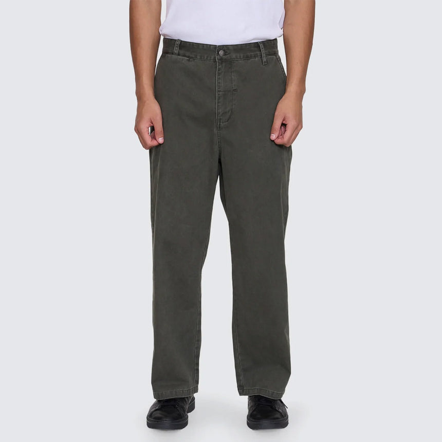 THRILLS Stagger Big Slacker Cropped Pant - Oil Green