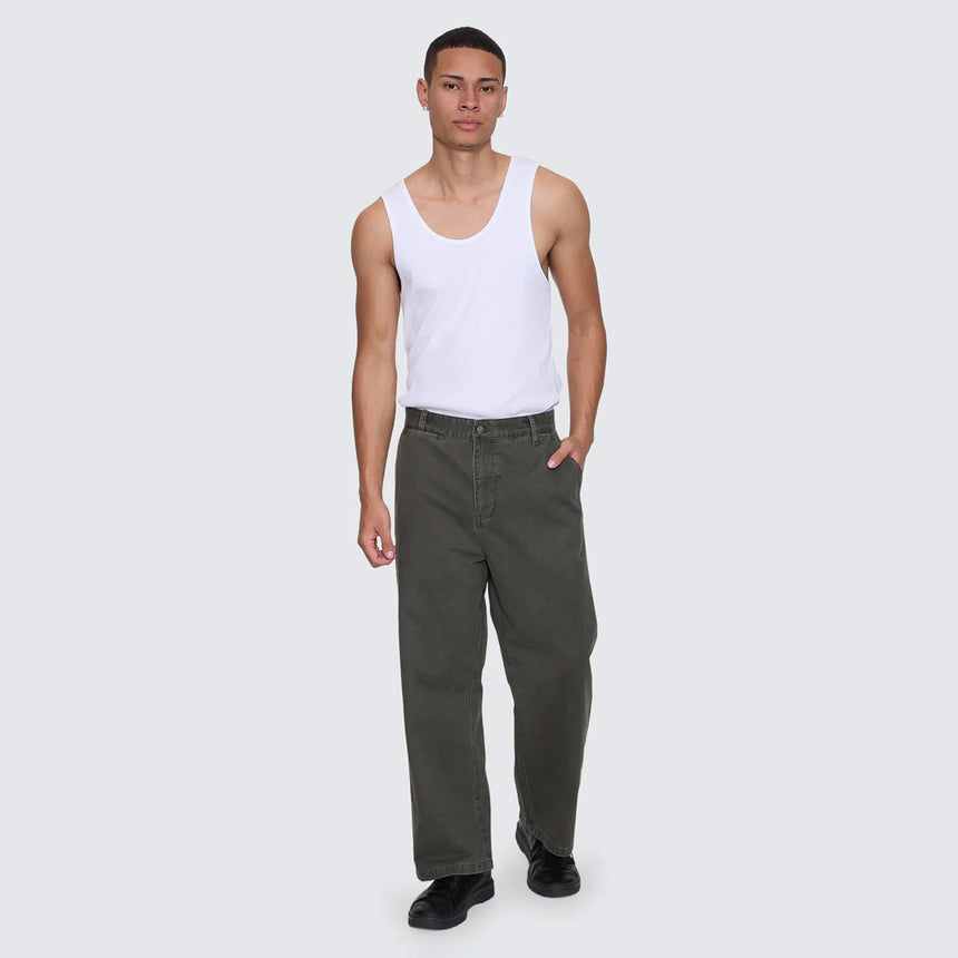 THRILLS Stagger Big Slacker Cropped Pant - Oil Green