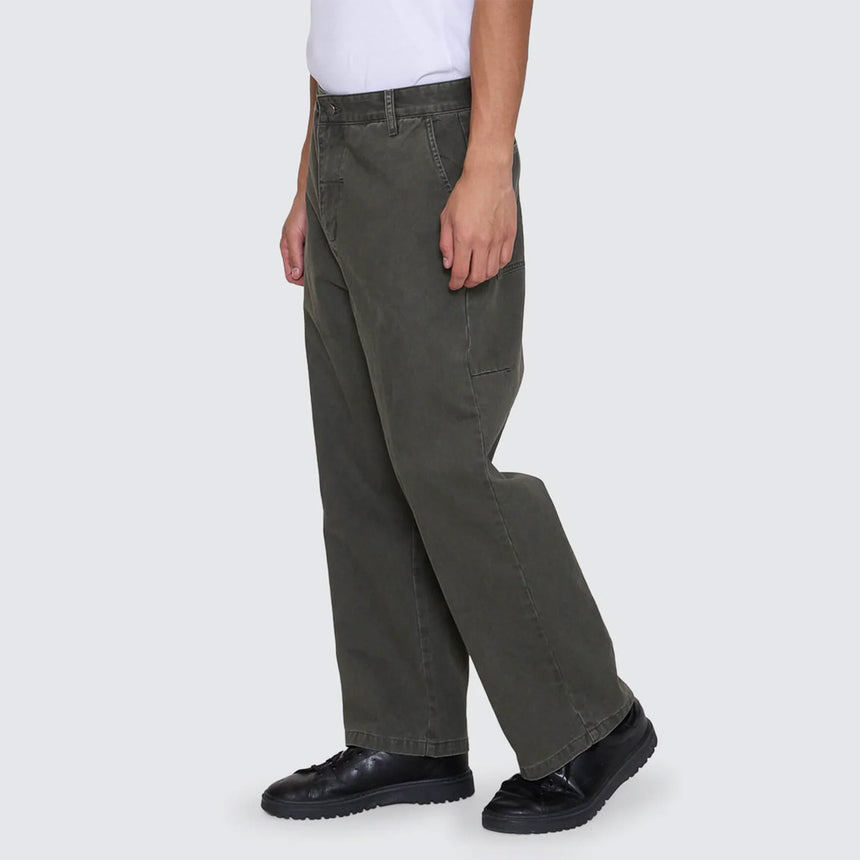 THRILLS Stagger Big Slacker Cropped Pant - Oil Green