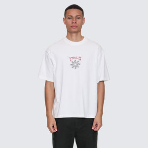 THRILLS Stagger Box Fit Oversize Cropped Tee - Snow White