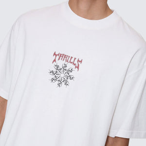 THRILLS Stagger Box Fit Oversize Cropped Tee - Snow White