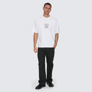 THRILLS Stagger Box Fit Oversize Cropped Tee - Snow White
