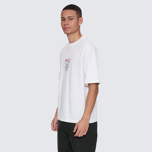 THRILLS Stagger Box Fit Oversize Cropped Tee - Snow White