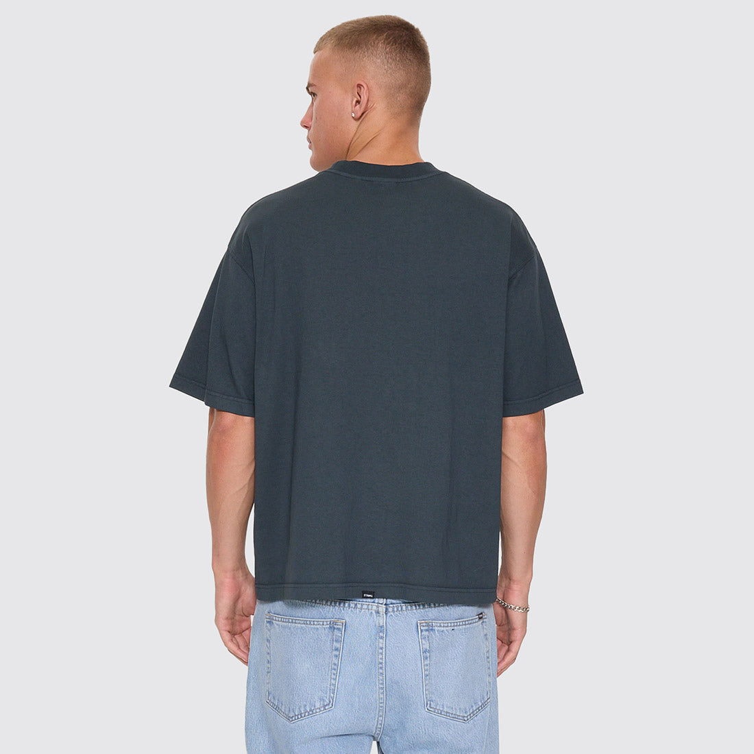 THRILLS Stagger Oversize Box Crop Tee - Petrol