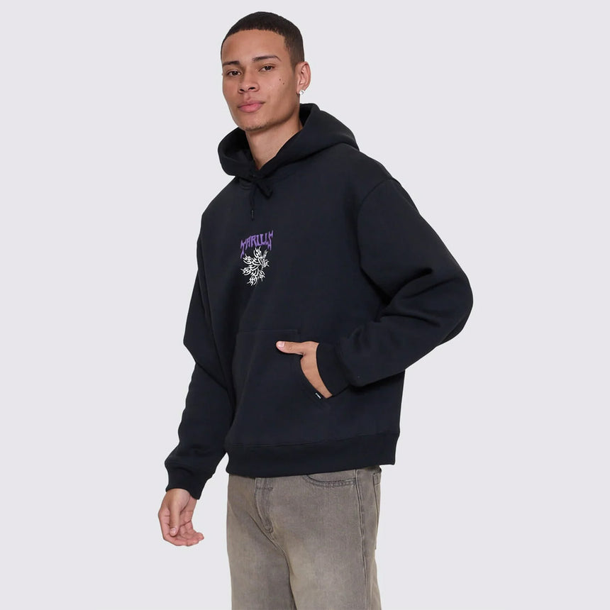 THRILLS Stagger Slouch Pull On Cropped Hood - Petrol