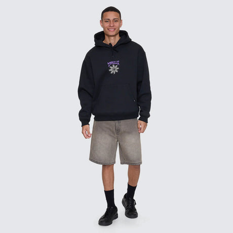 THRILLS Stagger Slouch Pull On Cropped Hood - Washed Black