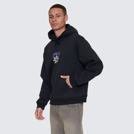 THRILLS Stagger Slouch Pull On Cropped Hood - Washed Black