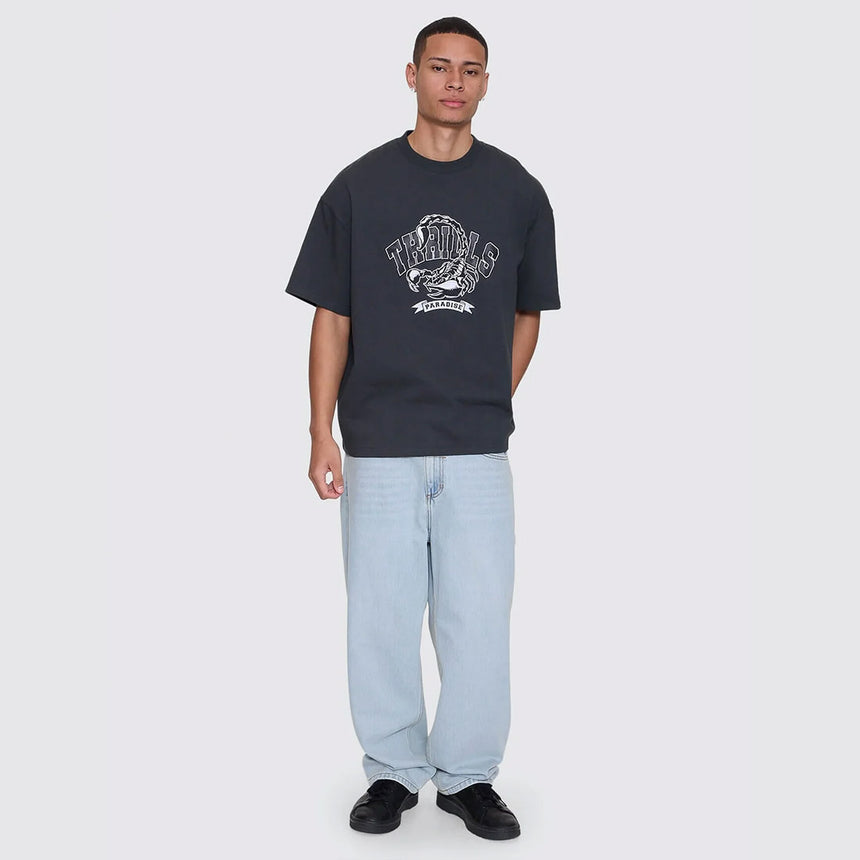 THRILLS Sting Of Defeat Baggy Fit Oversize Tee - Carbon