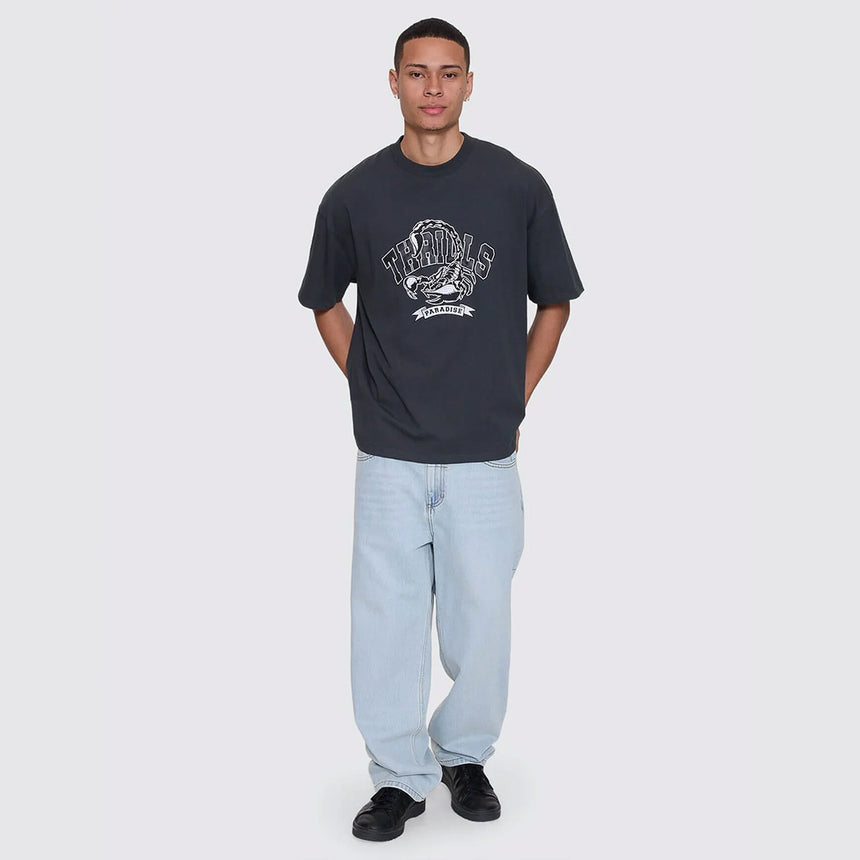 THRILLS Sting Of Defeat Baggy Fit Oversize Tee - Carbon