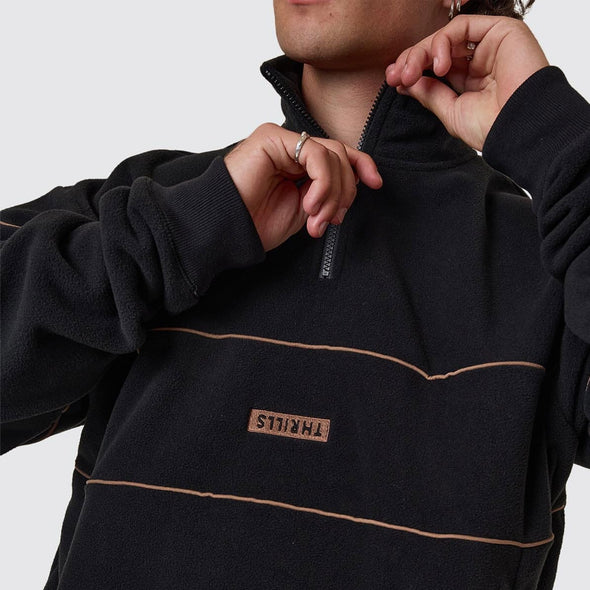 THRILLS Superior Thrills Quarter Zip Fleece - Black