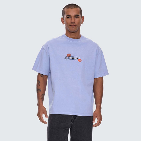 THRILLS The Ritual Mystery Box Fit Oversize Tee - Cornflower Blue