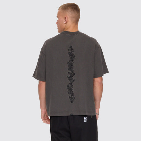 THRILLS Time Will Tell Oversize Box Crop Tee - Dark Merch Black