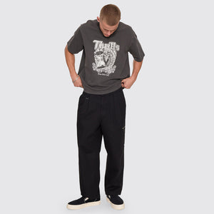THRILLS Time Will Tell Oversize Box Crop Tee - Dark Merch Black