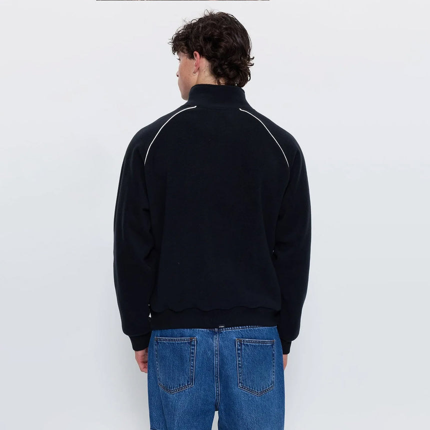 THRILLS Tournament Of Roses Quarter Zip Cropped Polar Fleece - Washed Black