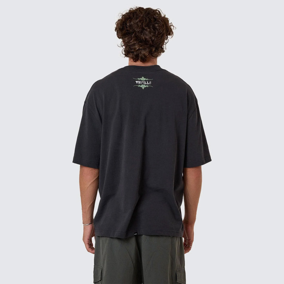 THRILLS Transmission Box Fit Oversize Short Tee - Washed Black