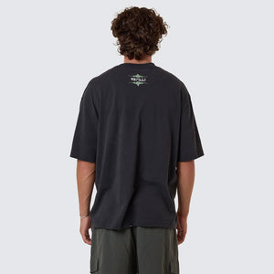 THRILLS Transmission Box Fit Oversize Short Tee - Washed Black