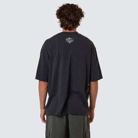 THRILLS Transmission Box Fit Oversize Short Tee - Washed Black