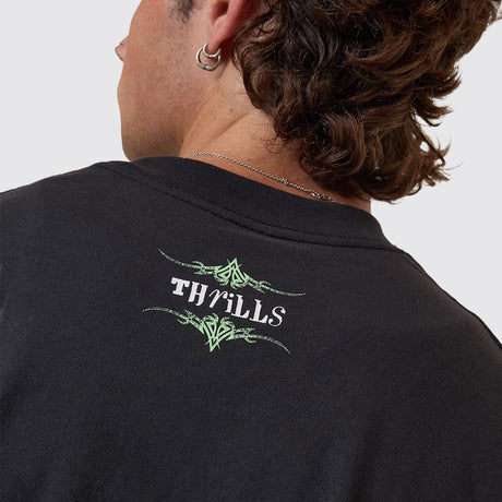 THRILLS Transmission Box Fit Oversize Short Tee - Washed Black