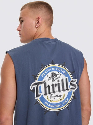 THRILLS Twist Off Merch Muscle Tee - Heritage Navy