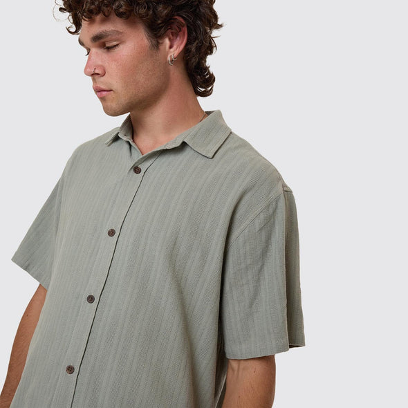 THRILLS Unhinged Short Sleeve Shirt - Dirty Sage