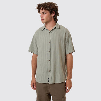 THRILLS Unhinged Short Sleeve Shirt - Dirty Sage