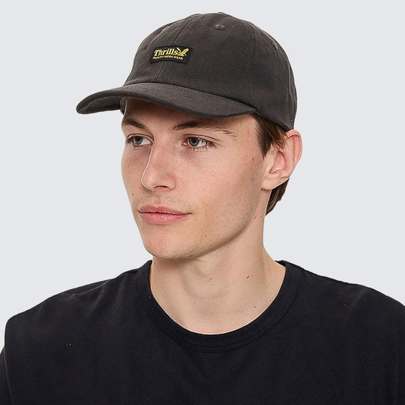 THRILLS Union 6 Panel Cap - Dark Charcoal