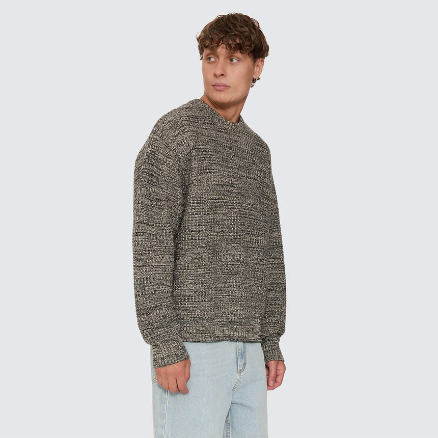 THRILLS Union Box Crop Crew Knit - Carbon Marle