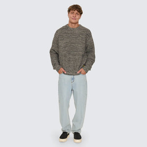 THRILLS Union Box Crop Crew Knit - Carbon Marle