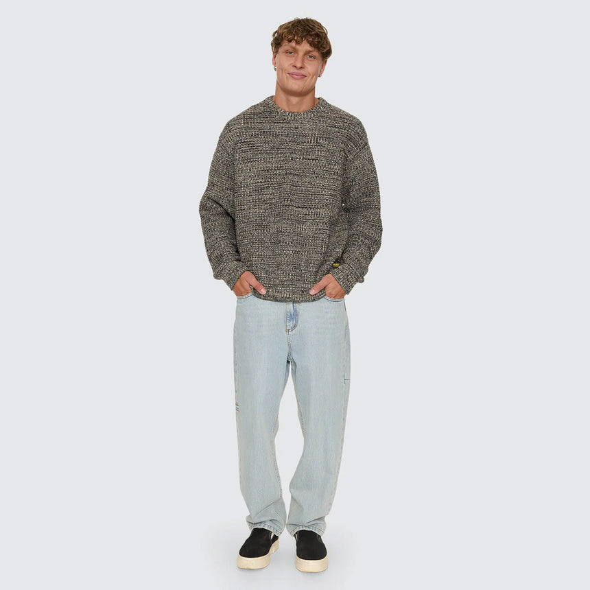 THRILLS Union Box Crop Crew Knit - Carbon Marle