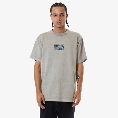 THRILLS Warped State Embroidered Merch Fit Tee - Fog