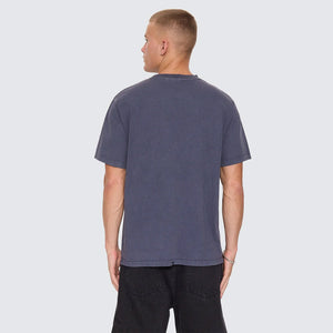 THRILLS Web Of Deceit Embroidered Merch Fit Tee - Griffin Navy