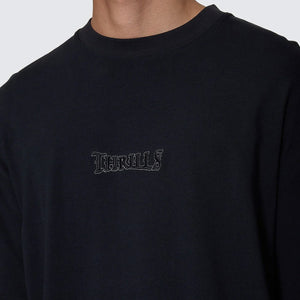 THRILLS Web Of Deceit Layer Box Fit Oversize Long Sleeve Tee - Faded Black