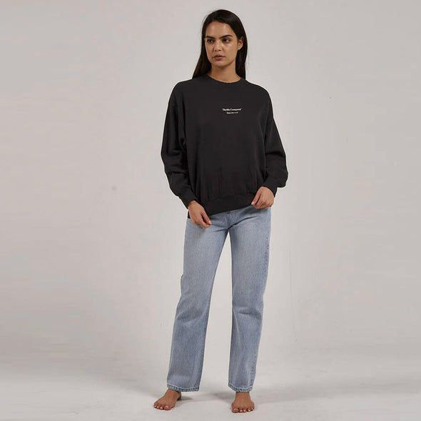 THRILLS Women's Above As Below Retro Slouch Crew - Washed Black