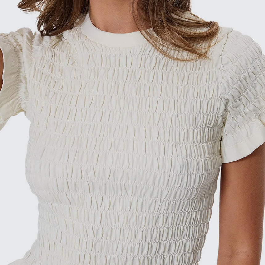 THRILLS Women's Against All Odds Shirred Tee - Butter Cream
