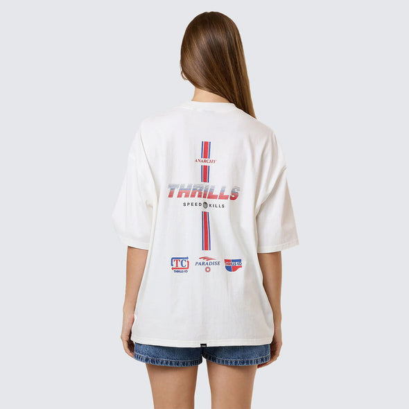 THRILLS Women's Anarchy In Paradise Oversized Tee - Dirty White