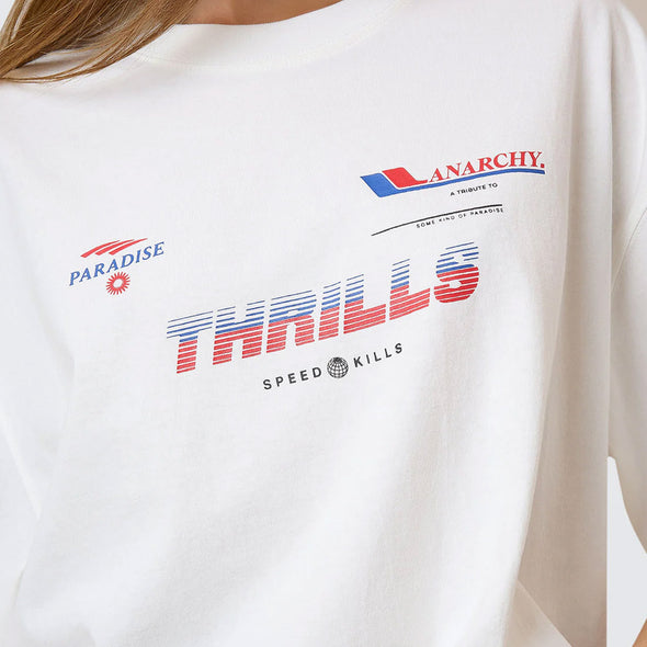 THRILLS Women's Anarchy In Paradise Oversized Tee - Dirty White