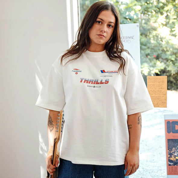 THRILLS Women's Anarchy In Paradise Oversized Tee - Dirty White