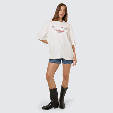 THRILLS Women's Anarchy In Paradise Oversized Tee - Dirty White